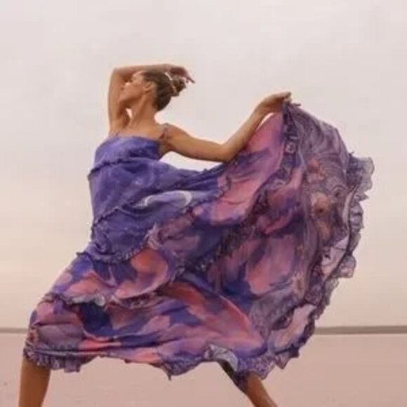 Long flowy pink/purple maxi dress - Picture 7 of 7